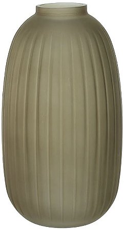 Vaso Decorativo Vidro Marrom Fosco 26cm