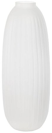 Vaso Decorativo Vidro Branco Fosco 38,4cm