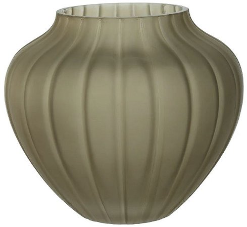 Vaso Decorativo Vidro Marrom Fosco 16,8cm