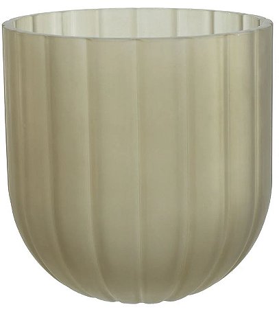 Vaso Decorativo Vidro Marrom Fosco 15cm