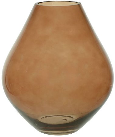 Vaso Decorativo Vidro Marrom 27,5cm