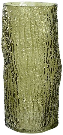 Vaso Decorativo Vidro Texturizado Verde 31cm