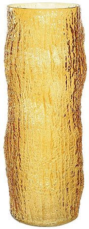 Vaso Decorativo Vidro Texturizado Ambar 40cm