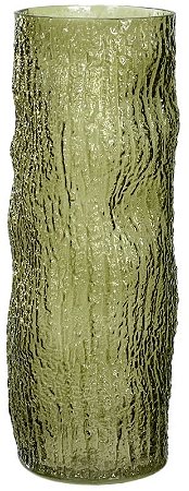 Vaso Decorativo Vidro Texturizado Verde 40cm