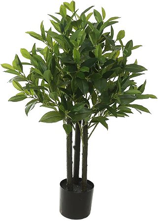 Planta Artificial Arvore Arbusto Real Toque C/Pote X360 Verde 90cm