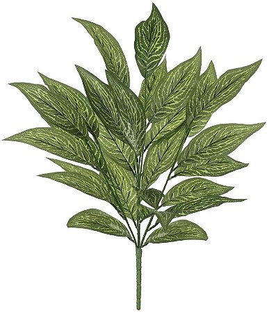 Planta Artificial Arvore Calathea Real Toque X26 Verde Creme 76cm