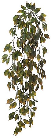Planta Artificial Folhagem Ficus Pendente X76 Verde Outono 98cm