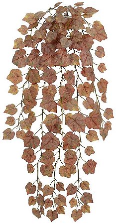 Planta Artificial Folhagem Parreira Pendente X134 Laranja Outono 1.14m
