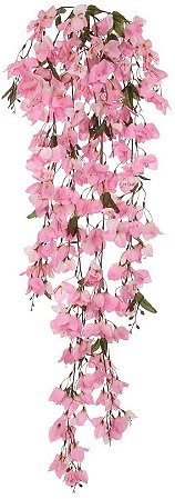 Planta Artificial Folhagem Bougainville Pendente X252 Rosa Antigo 1.35m