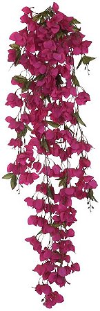 Planta Artificial Folhagem Bougainville Pendente X252 Fucsia 1.35m