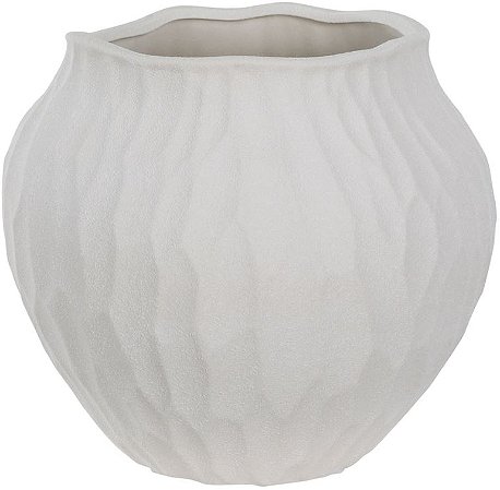 Vaso Decorativo Ceramica Organico Off White 20cm