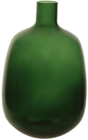 Vaso Decorativo Vidro Verde 39cm