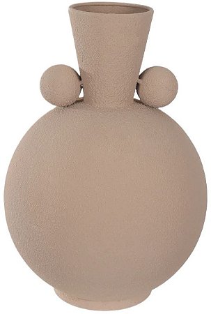 Vaso Decorativo Metal Balls Bege 29cm
