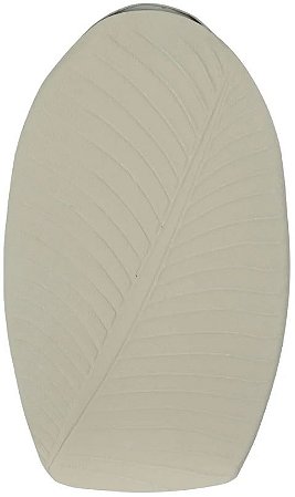 Vaso Decorativo Metal Folha Off White 53,5cm