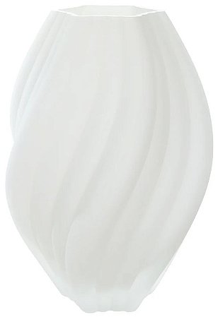 Vaso Decorativo Vidro Branco Fosco 30cm