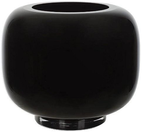 Vaso Decorativo Vidro Preto 26cm
