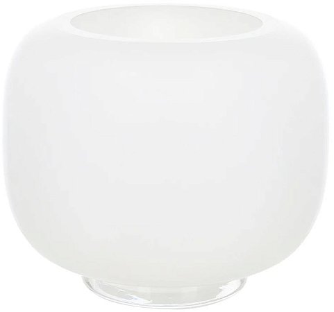 Vaso Decorativo Vidro Branco 20cm
