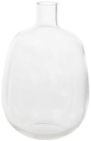 Vaso Decorativo Vidro Transparente 30cm