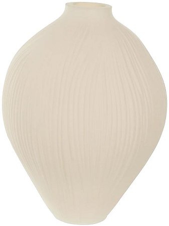 Vaso Decorativo Vidro Com Textura Bege 22,5cm