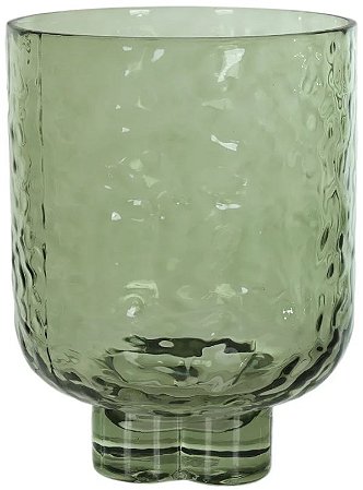 Vaso Decorativo Vidro Verde 20cm