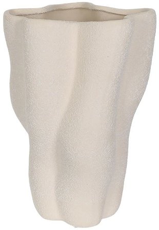 Vaso Decorativo Ceramica Organico Off White 28cm