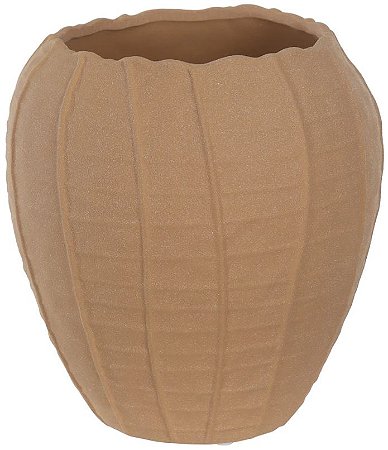 Vaso Decorativo Ceramica Organico Bege 23cm