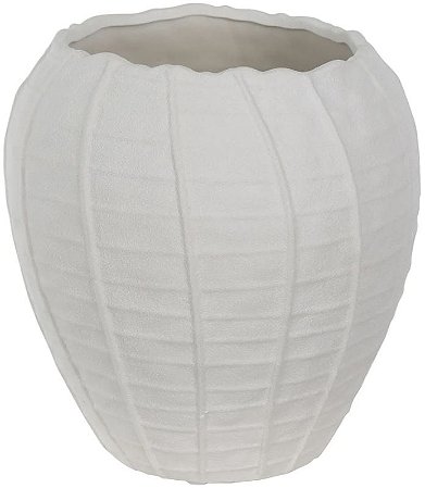 Vaso Decorativo Ceramica Organico Off White 23cm