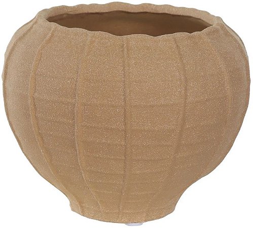 Vaso Decorativo Ceramica Organico Bege 13cm