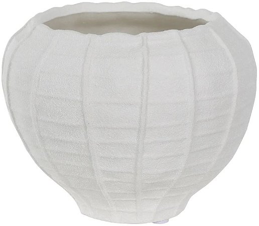 Vaso Decorativo Ceramica Organico Off White 13cm