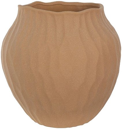 Vaso Decorativo Ceramica Organico Bege 26cm