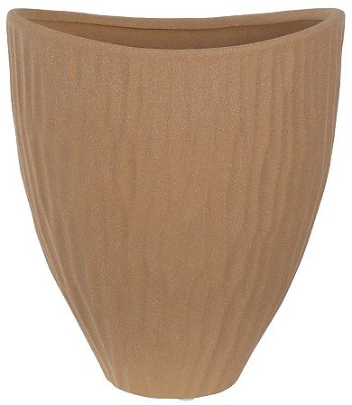 Vaso Decorativo Ceramica Organico Bege 26cm