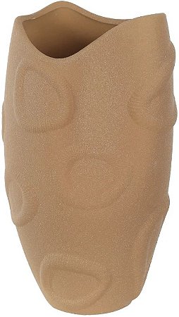 Vaso Decorativo Ceramica Organico Bege 26cm