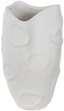 Vaso Decorativo Ceramica Organico Off White 26cm