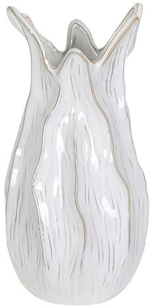 Vaso Decorativo Ceramica Organica Off White 40cm