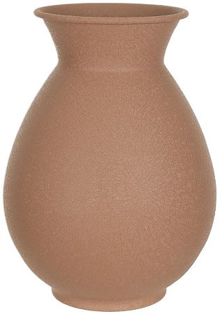 Vaso Decorativo Metal Texturizado Marrom 20,5cm
