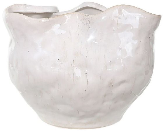 Vaso Decorativo Ceramica Off White 18cm