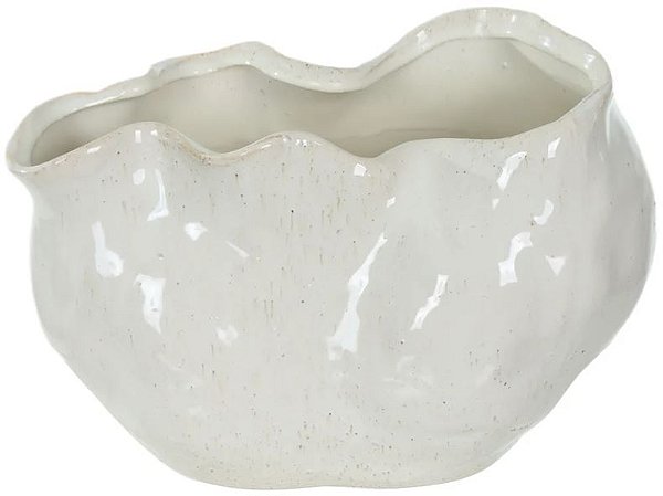 Vaso Decorativo Ceramica Off White 17,5cm