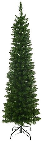 Planta Artificial Arvore Natal Boston Slim 200 Tips C/Base Metal Verde 1.2m