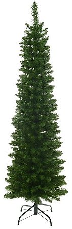 Planta Artificial Arvore Natal Boston Slim 350 Tips C/Base Metal Verde 1.8m