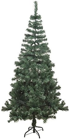 Planta Artificial Arvore Natal 500 Tips C/Base Metal Verde 1.8m