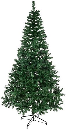 Planta Artificial Arvore Natal 1200 Tips C/Base Metal Verde 2.1m