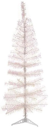 Planta Artificial Arvore Natal Iridescente 120 Tips C/Base Plastico Colorido 1.2m