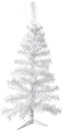 Planta Artificial Arvore Natal 50 Tips C/Base Plastico Branco 60cm