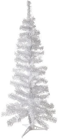 Planta Artificial Arvore Natal 120 Tips C/Base Plastico Branco 1.2m