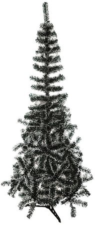 Planta Artificial Arvore Natal 320 Tips C/Base Plastico Verde Branco 1.8m