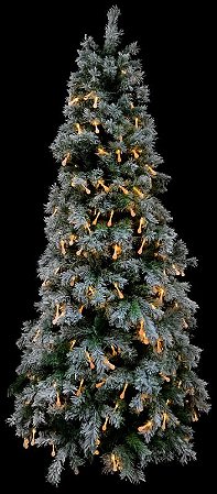 Planta Artificial Arvore Natal Led Gota Nevada 662 Tips C/Base Metal Verde 1.8m