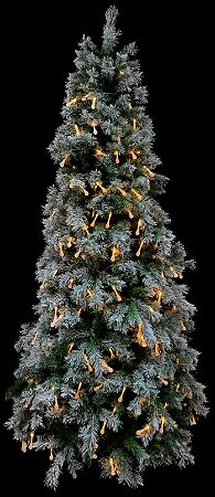 Planta Artificial Arvore Natal Led Gota Nevada 1070 Tips C/Base Metal Verde 2.10m