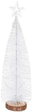 Planta Artificial Mini Arvore Natal C/Led Branco 30cm