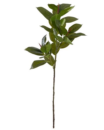 Planta Artificial Galho Ficus Elástica Real Toque X29 (verde) 1,05m