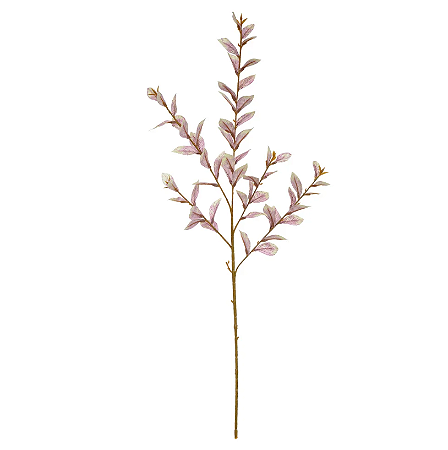 Planta Artificial Galho Folha X57 (rosa creme) 82cm